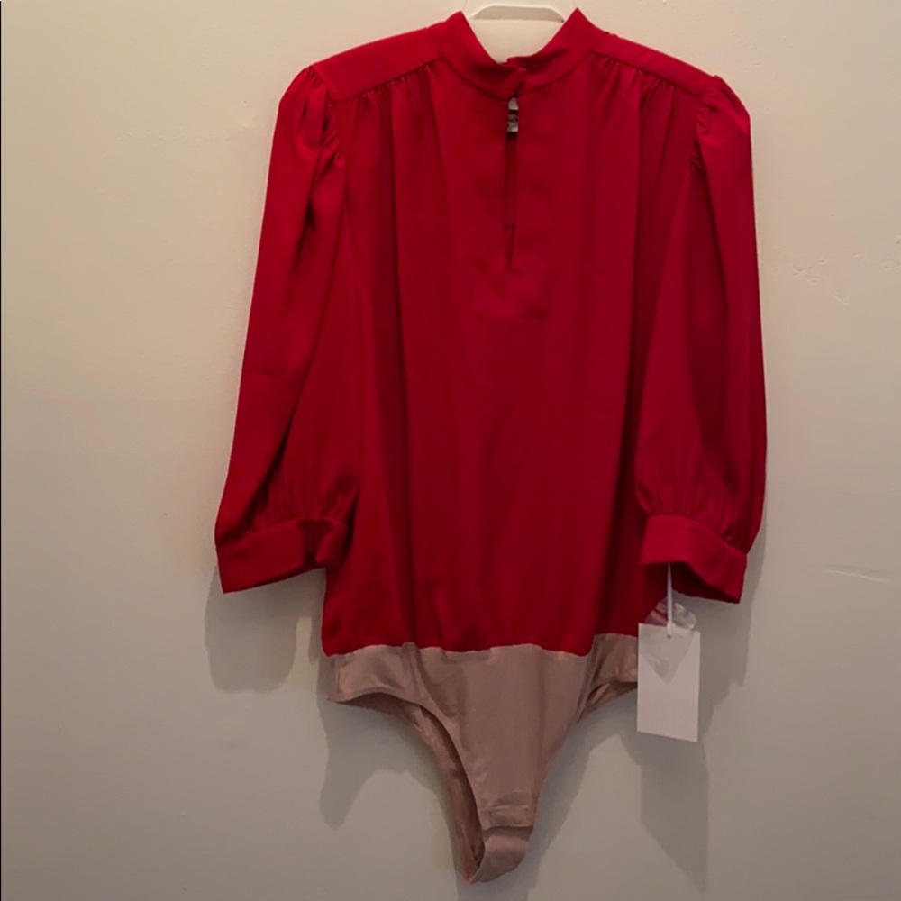 Amanda uprichard red body suit